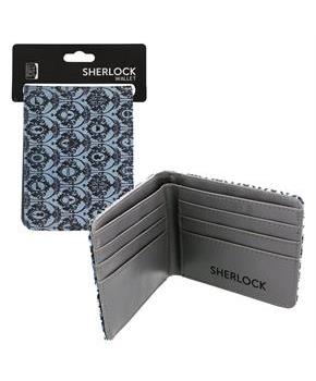 Sherlock Holmes Bi-Fold Wallet 221B Wallpaper (Teal)