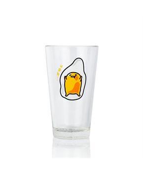 OFFICIAL Gudetama Lazy Egg Glass | Feat. Gudetama Laying Face Up | 16 Oz. Cup