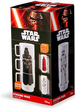 Star Wars 11oz Stacking Mugs - Darth Vader, Imperial Guard, and Stormtrooper