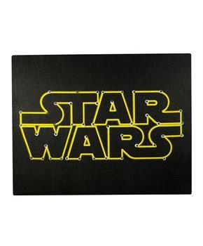 Star Wars Logo Light Up 16 x 20 Inch Black Wall Canvas