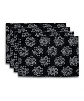 Star Wars White Imperial Logo Black Outdoor Dining Placemats - Set Of 4