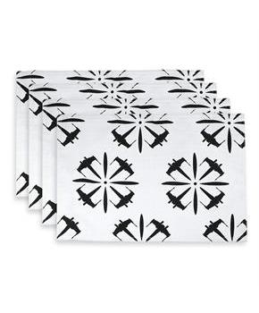 Star Wars Black X-Wing Fighter White Outdoor Dining Placemats - Set Of 4