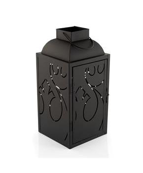 Star Wars Black Stamped Lantern | Rebel Insignia Pattern | 14 Inches Tall