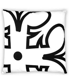 Star Wars White Throw Pillow | Black Rebel Insignia Pattern | 25 x 25 Inches