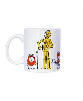 Star Wars C-3PO & Ewoks Comic Kanji 20oz Ceramic Coffee Mug