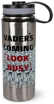 Star Wars Stormtroopers "Vader's Coming, Look Busy" Canteen Water Bottle | Holds 18 Ounces