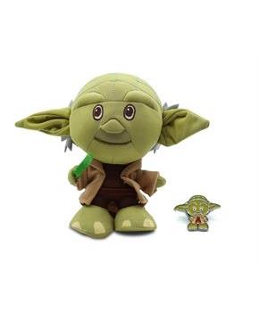 Star Wars Yoda Stylized Plush Character And Enamel Pin | Measures 7 Inches Tall