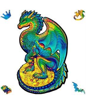 Guarding Dragon 330 Piece Shaped Wooden Jigsaw Puzzle