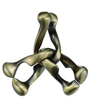 Hanayama Level 6 Cast Metal Brain Teaser Puzzle - Trinity