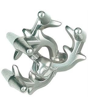 Hanayama Level 6 Cast Metal Brain Teaser Puzzle - Elk