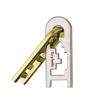 Hanayama Level 4 Cast Metal Brain Teaser Puzzle - Keyhole
