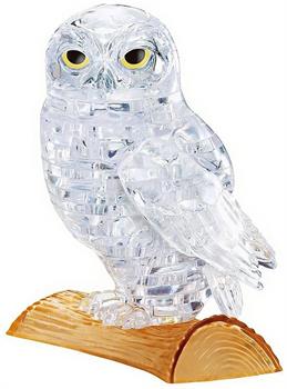 White Owl 42 Piece 3D Crystal Jigsaw Puzzle