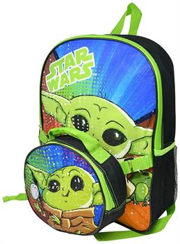 Star Wars Grogu 16 Inch Backpack with Lunch Bag