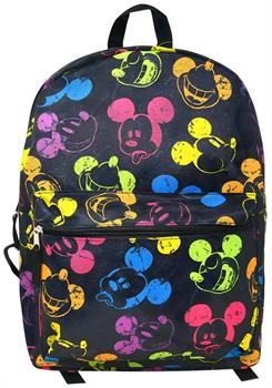 Disney Mickey Mouse Neon Heads 16 Inch Kids Backpack