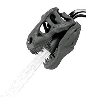 Wash N Roar Sculpted T-Rex Skull Shower Head | Gray