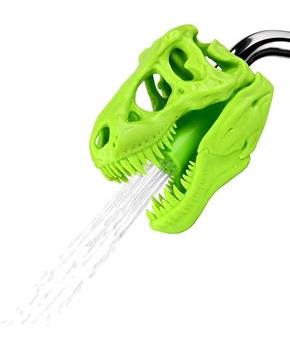 Wash N Roar Sculpted T-Rex Skull Shower Head | Lime Green