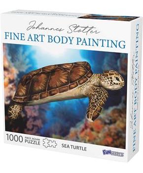Johannes Stotter Sea Turtle Body Art 1000 Piece Jigsaw Puzzle