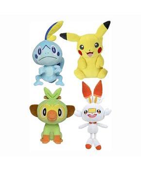 Pokemon New Galar Region 8 Inch Plush 4-Pack