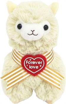 Llama Sweet Heart Alpaca 4.5" Plush Key Chain Khaki