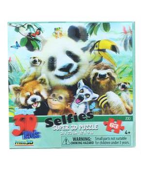 Zoo Selfie 63 Piece Super 3D Kids Jigsaw Puzzle