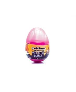 Gudetama The Lazy Egg Metallic Slime & Mini Figure | Pink