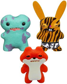 Fuggler 2.5 Inch Figure 3-Pack | Brown/White, Turquoise, Tiger Print