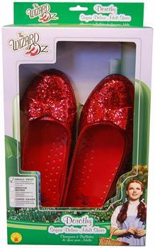 The Wizard Of Oz Deluxe Dorothy Costume Sequin Slippers Adult