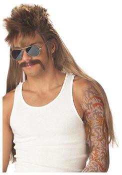 Mississippi Mud Flap Costume Wig and Moustache
