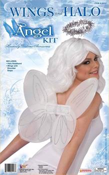 Angel Wings and Halo Costume Accessory Kit White