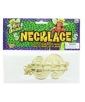 Dollar Money Costume Necklace Pimp