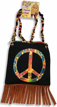 60's 70's Hippie Peace Sign Costume HandBag Purse
