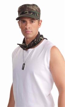 Combat Hero Camouflage Army Cap Costume Accessory