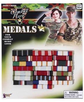 Combat Hero Army Medals Costume Accessory