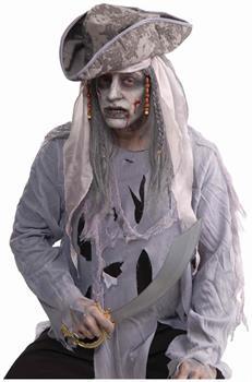 Zombie Pirate Wig Costume Accessory