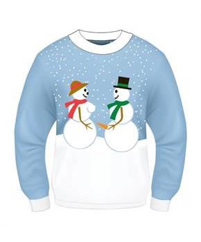 Ugly Christmas Snow Couple Adult Sweater
