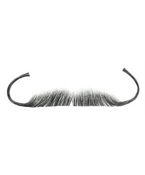Aristocrat Grey Real Human Hair Adult Costume Moustache