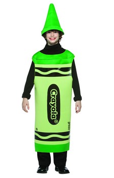 Green Crayola Crayon Child Costume Tween