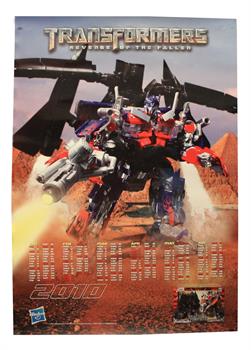 Transformers Revenge Of The Fallen 2010 Calendar