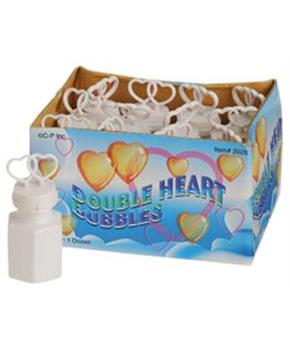 White Double Heart Bubbles (Include 12 Units)