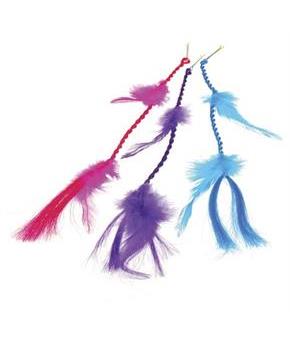 NEON FEATHER HAIR CLIPS (include 12 units)