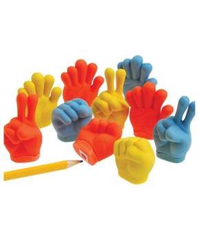 HAND SHAPED ERASERS/SHARPENERS (include 12 units)