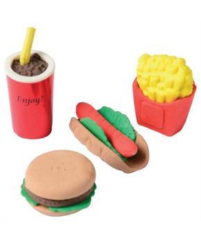 Junk Food 3D Erasers (Include 12 Units)
