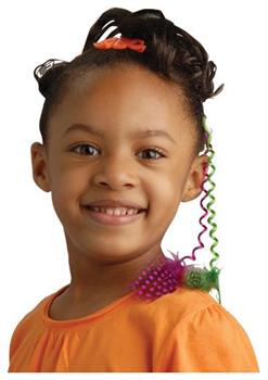 CURLY HAIR PIECES W/FEATHER (include 12 units)