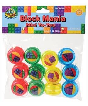 Block Mania Mini Yo-Yos (Include 12 Units)