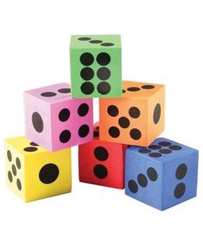 MINI FOAM DICE/6-PC (include 6 units)