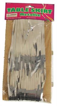 Metallic Table Skirt/Silver (Include 1 Units)