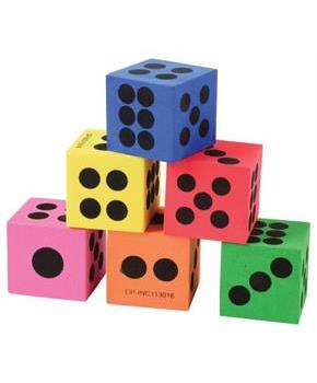 Foam Dice/ 1 1/2 Inch (Include 12 Units)