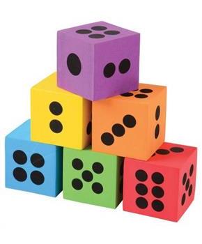 Foam Dice/2 1/2 Inch (Include 12 Units)