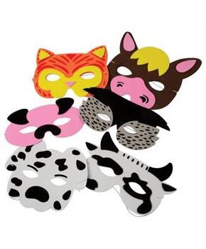 Farm Animal Foam Masks (Include 12 Units)