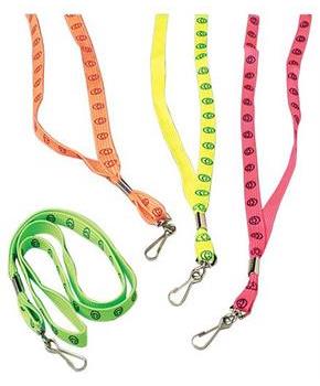 Neon Smile Lanyards (Include 12 Units)